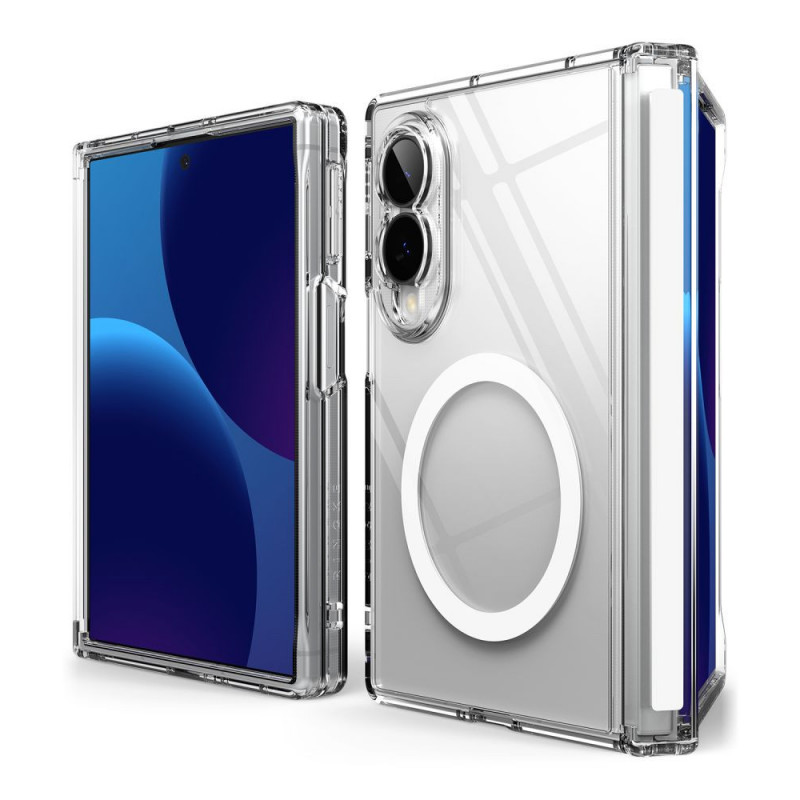 Capa Ringke Fusion Flap Magnetic MagSafe para Samsung Galaxy Z Fold 8, transparente