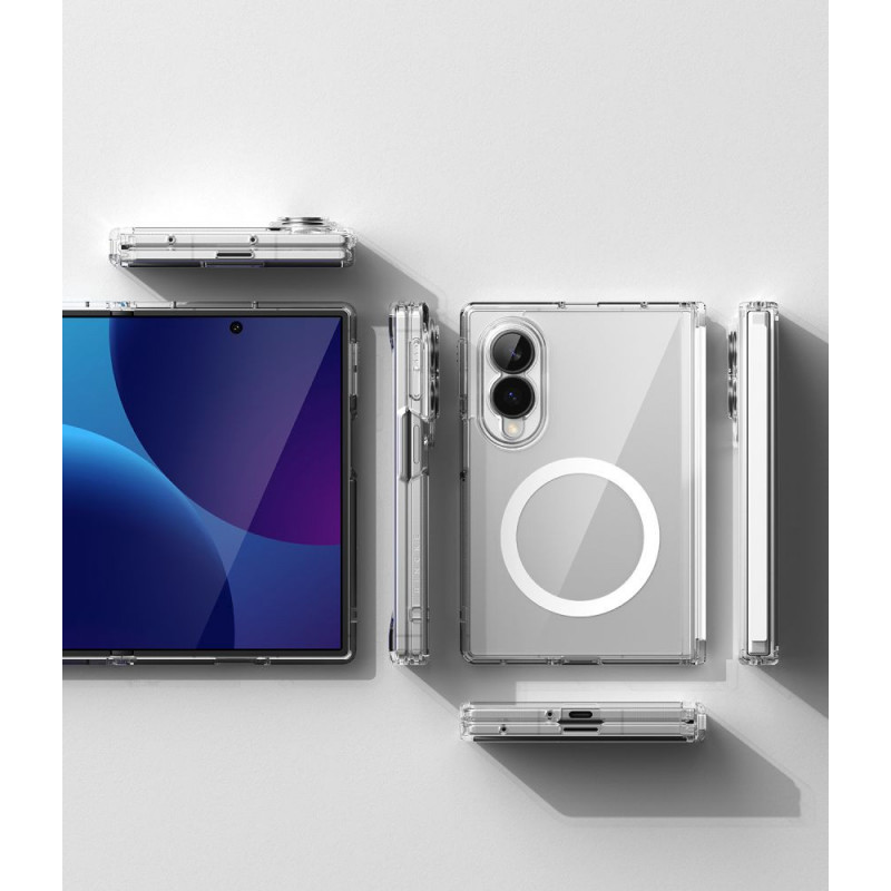 Capa Ringke Fusion Flap Magnetic MagSafe para Samsung Galaxy Z Fold 8, transparente