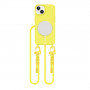 Capa MagSafe Tech-Protect Magnecklace com cordão para Apple iPhone 14, amarelo canário