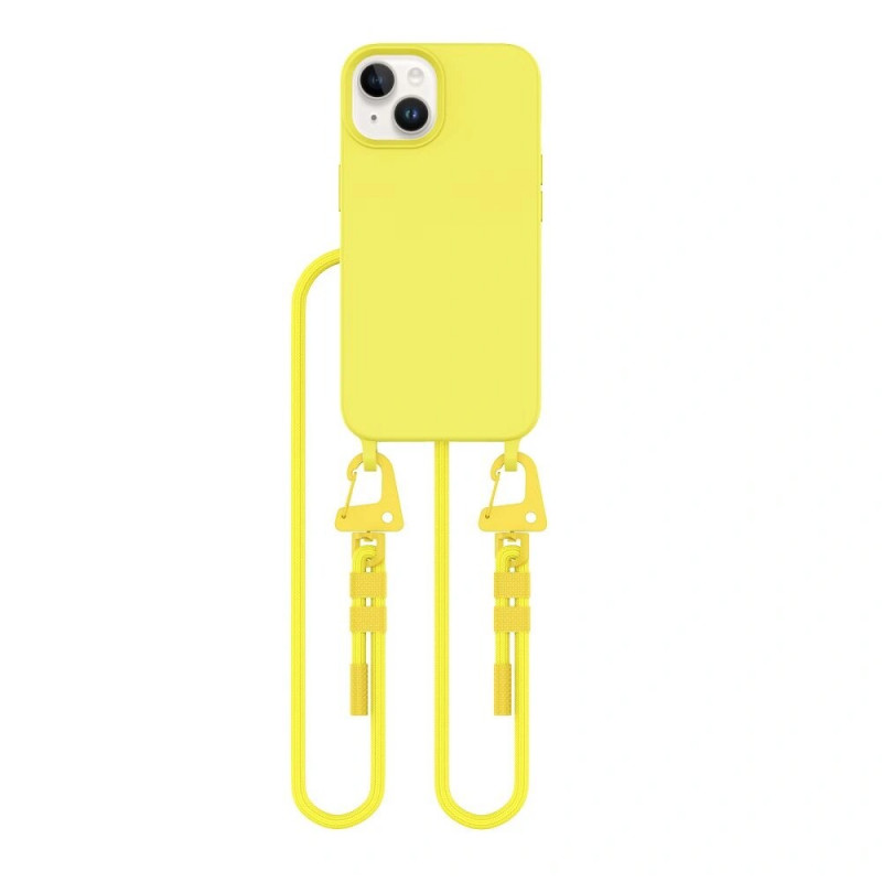 Capa MagSafe Tech-Protect Magnecklace com cordão para Apple iPhone 14, amarelo canário