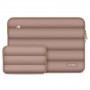 Capa Tech-Protect Puffy para portátil 15-16" com bolsa de acessórios, Walnut