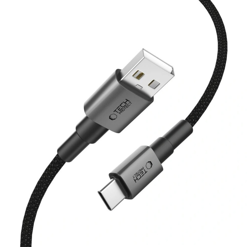 Cabo Tech-Protect Ultraboost DNA USB-A / USB-C 15W/3A 100 cm, Iron Grey
