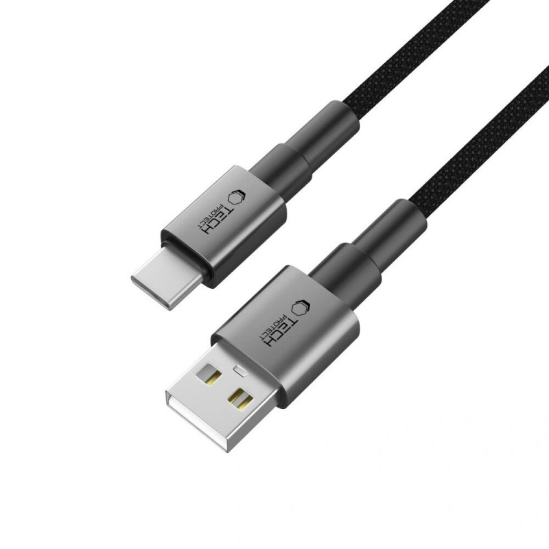 Cabo Tech-Protect Ultraboost DNA USB-A / USB-C 15W/3A 100 cm, Iron Grey