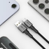 Cabo Tech-Protect Ultraboost DNA USB-A / USB-C 15W/3A 100 cm, Iron Grey