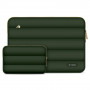 Capa Tech-Protect Puffy para portátil 15-16" com bolsa de acessórios, verde militar
