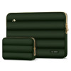 Capa Tech-Protect Puffy para portátil 15-16" com bolsa de acessórios, verde militar