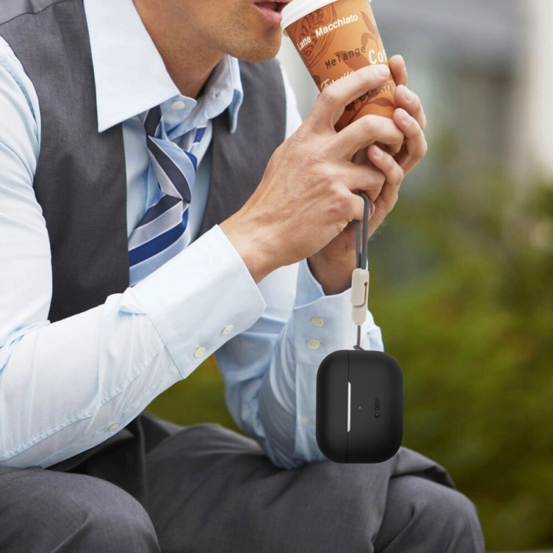 Capa de silicone Tech-Protect para Apple AirPods Pro 1/2, Laranja néon