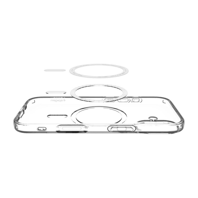 Capa Spigen Liquid Crystal Mag MagSafe para Apple iPhone 17, transparente/branca