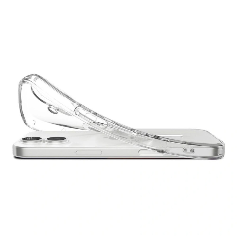Capa Spigen Liquid Crystal Mag MagSafe para Apple iPhone 17, transparente/branca