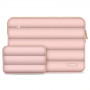 Capa Tech-Protect Puffy para portátil 13-14" com bolsa para acessórios, Dusty Rose