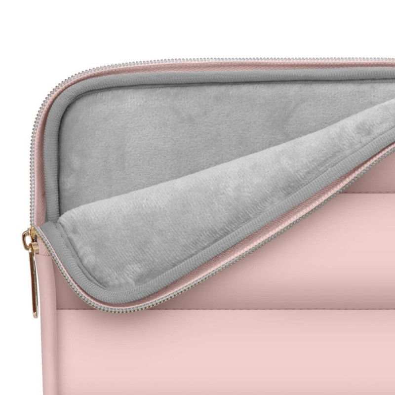 Capa Tech-Protect Puffy para portátil 13-14" com bolsa para acessórios, Dusty Rose