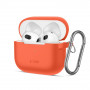 Capa Tech-Protect Silicone Hook para Apple AirPods 3 com mosquetão, laranja néon