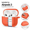 Capa Tech-Protect Silicone Hook para Apple AirPods 3 com mosquetão, laranja néon