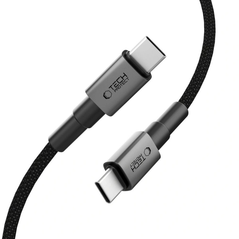 Cabo Tech-Protect Ultraboost DNA USB-C / USB-C PD60W/3A 50 cm, cinzento ferro