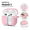 Capa Silicone Hook Tech-Protect para Apple AirPods 3 com mosquetão, rosa empoeirado