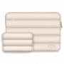 Capa Tech-Protect Puffy para portátil 13-14" com bolsa de acessórios, areia