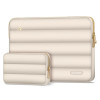 Capa Tech-Protect Puffy para portátil 13-14" com bolsa de acessórios, areia