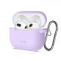 Capa Tech-Protect Silicone Hook para Apple AirPods 3 com mosquetão, Lavender