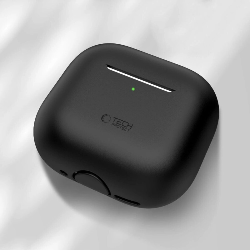 Capa de silicone Tech-Protect THP4140 para Apple AirPods 4, preta
