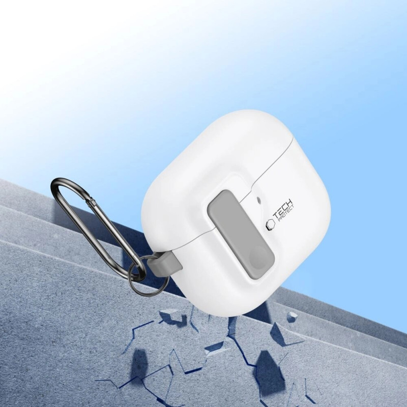 Capa Tech-Protect Slim Hook para Apple AirPods 4, Branca