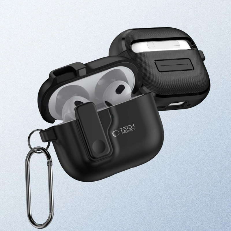 Capa Tech-Protect Slim Hook para Apple AirPods 4, preta