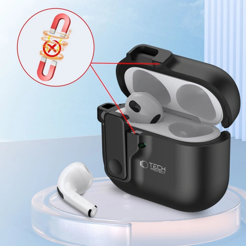 Capa Tech-Protect Slim Hook para Apple AirPods 4, preta
