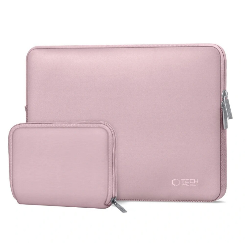Capa Tech-Protect NeoSlim para portátil 15-16" com bolsa de acessórios, Dusty Rose