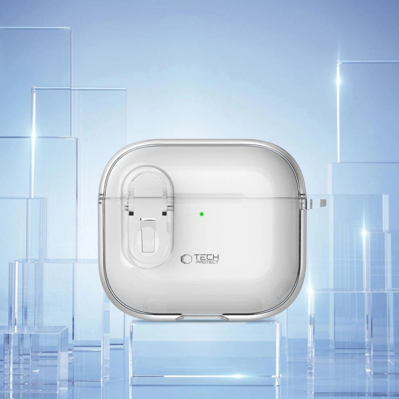 Capa Tech-Protect Slim Hook para Apple AirPods 4, transparente