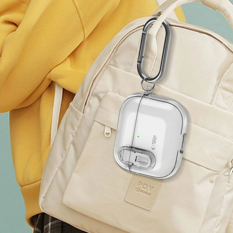 Capa Tech-Protect Slim Hook para Apple AirPods 4, transparente