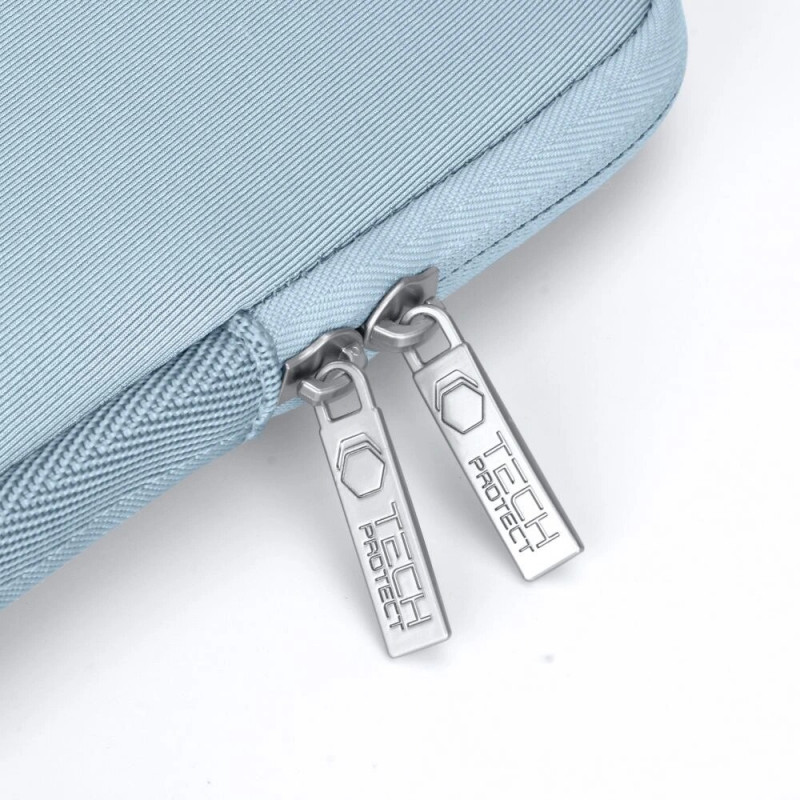 Capa Tech-Protect NeoSlim para portátil 13-14" com bolsa de acessórios, Winter Blue