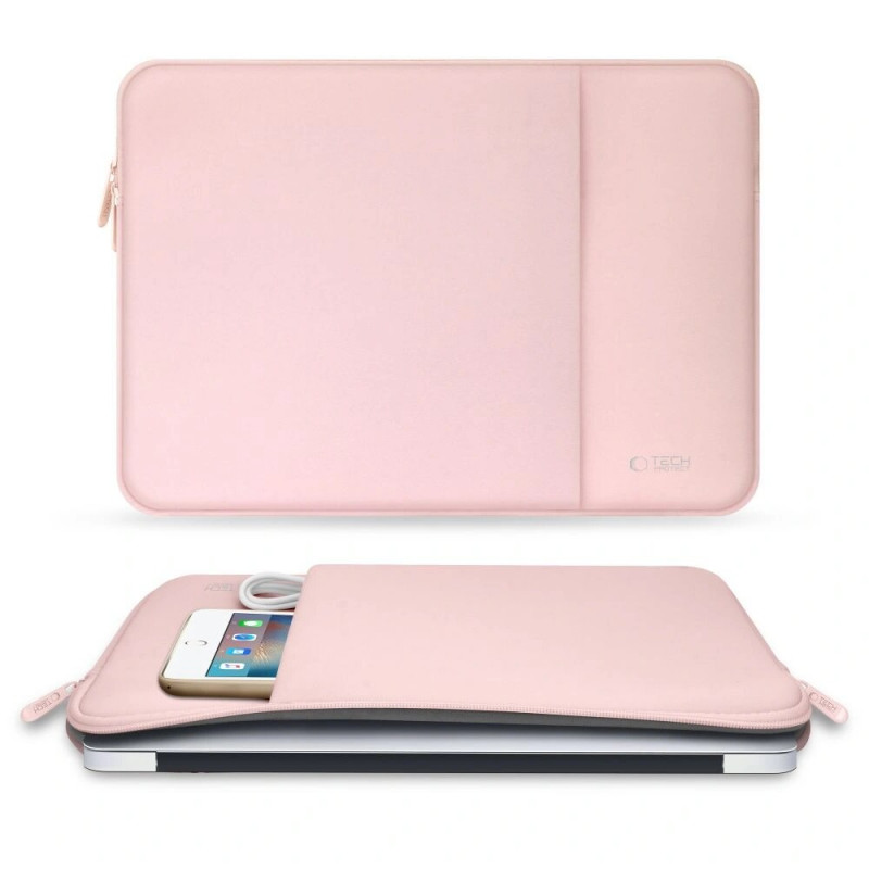 Capa para portátil Tech-Protect Neoprene 13" Dusty Rose (rosa)