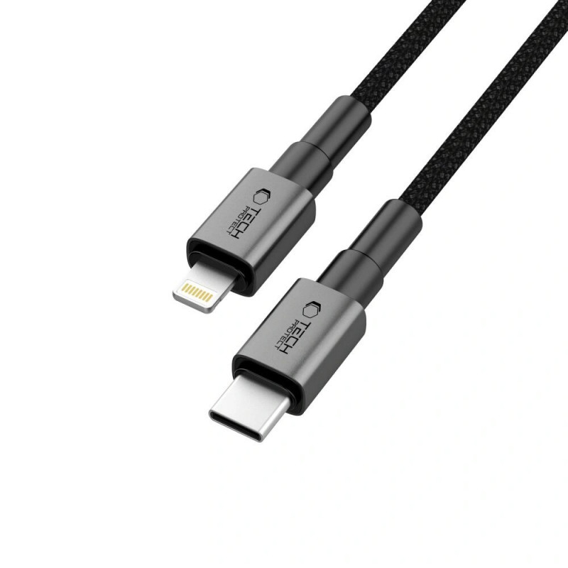 Cabo USB-C / Lightning Tech-Protect Ultraboost DNA PD27W/3A 100 cm, cinzento ferro