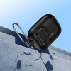 Capa Tech-Protect Slim Hook com mosquetão para Apple AirPods Pro 1 / 2, preta