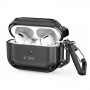 Capa Rough Hook Tech-Protect com mosquetão para Apple AirPods Pro 1 / 2, preta
