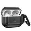 Capa Rough Hook Tech-Protect com mosquetão para Apple AirPods Pro 1 / 2, preta