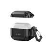 Capa Rough Hook Tech-Protect com mosquetão para Apple AirPods Pro 1 / 2, preta