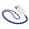 Correia para telemóvel Tech-Protect C7S Rope Crossbody, azul-cobalto/dourado