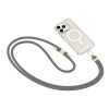 Tech-Protect C7S Rope Crossbody correia para telemóvel, cinzento Crayon/dourado