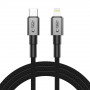 Cabo USB-C / Lightning Tech-Protect Ultraboost DNA PD27W/3A 200 cm, cinzento ferro