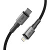 Cabo USB-C / Lightning Tech-Protect Ultraboost DNA PD27W/3A 200 cm, cinzento ferro