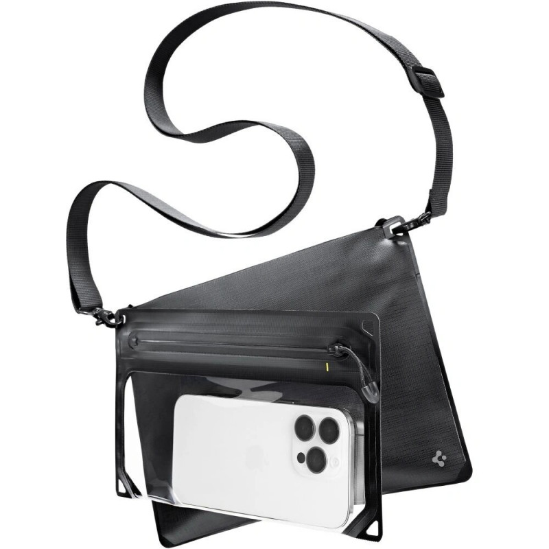 Spigen A640 Capa Impermeável Universal Crossbag, Preto