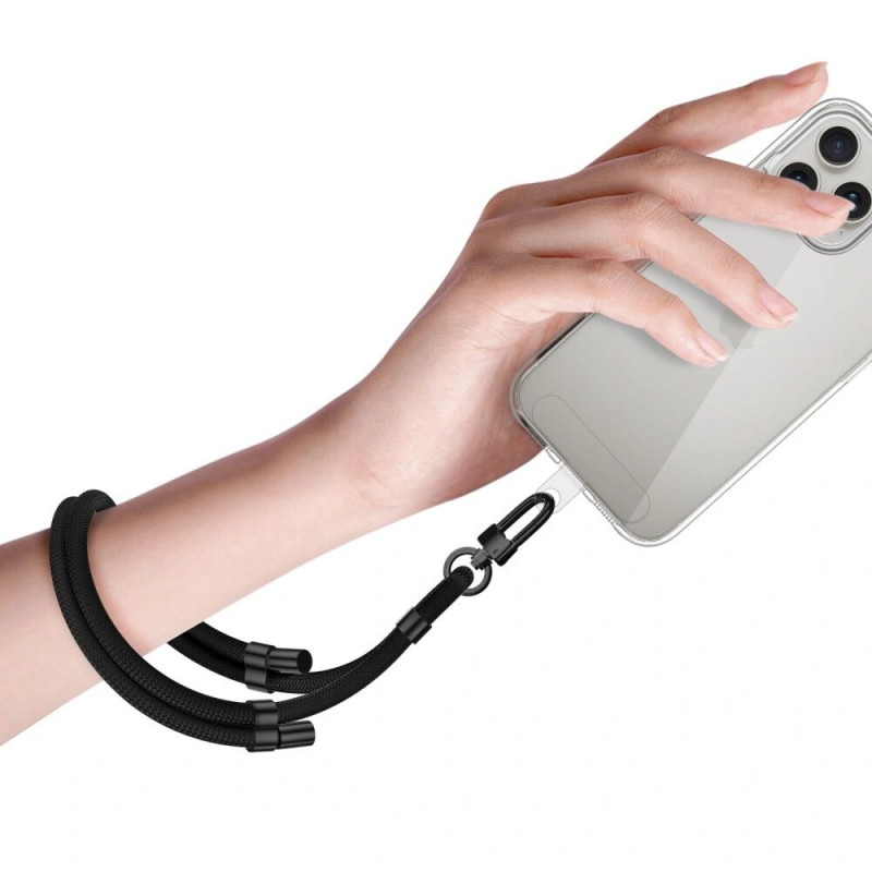Correia de pulso Tech-Protect C4S Rope para telemóvel, preta