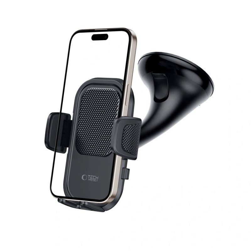 Suporte universal para telemóvel para automóvel Tech-Protect V8 para painel e saída de ar, preto