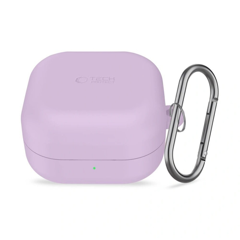 Capa de silicone com gancho Tech-Protect para Samsung Galaxy Buds 4 / 4 Pro, lavanda