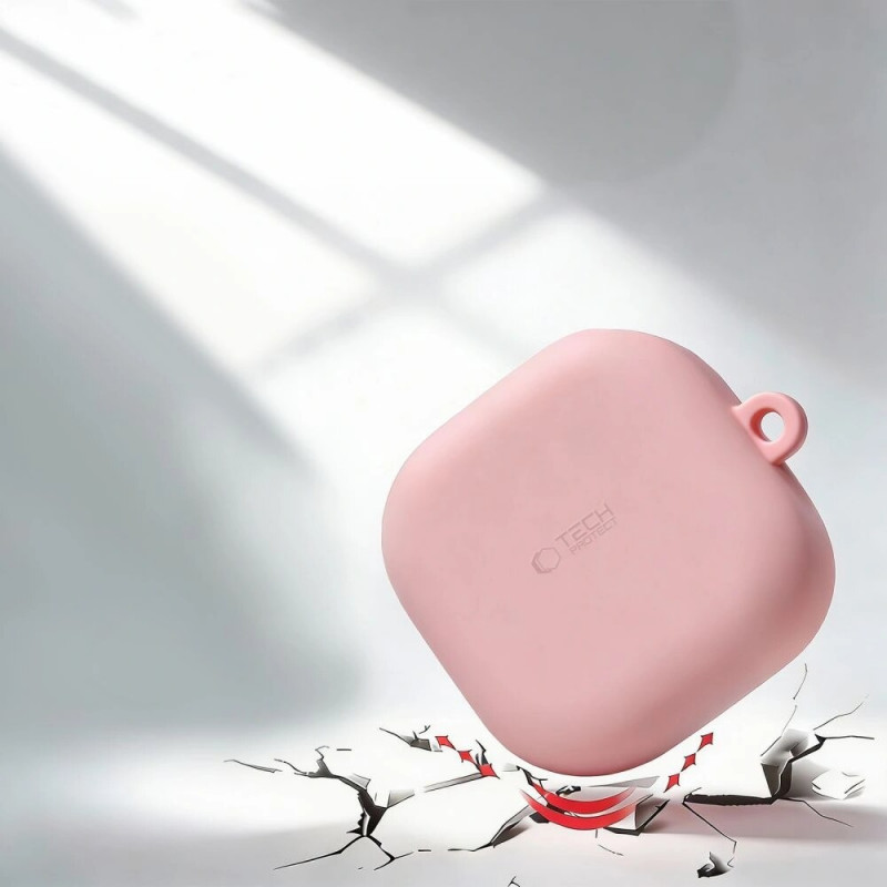 Capa de silicone com gancho Tech-Protect para Samsung Galaxy Buds 4 / 4 Pro, lavanda