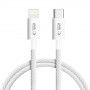 Cabo Tech-Protect Ultraboost Lite USB-C / Lightning PD27W/3A 100 cm, cinzento claro