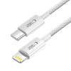 Cabo Tech-Protect Ultraboost Lite USB-C / Lightning PD27W/3A 100 cm, cinzento claro