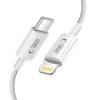 Cabo Tech-Protect Ultraboost Lite USB-C / Lightning PD27W/3A 100 cm, cinzento claro