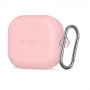 Capa com gancho em silicone Tech-Protect para Samsung Galaxy Buds 4 / 4 Pro, rosa empoeirado