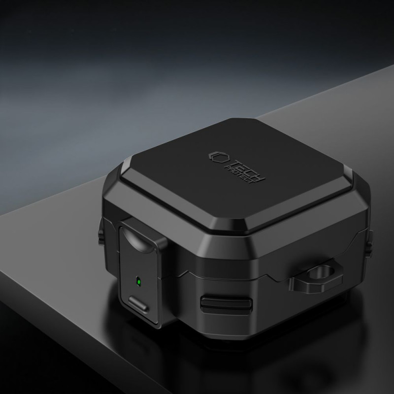 Capa Tech-Protect Carbonox MagSafe para Samsung Galaxy Buds 4 / 4 Pro, preta
